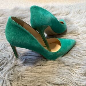 Nine West Green Heels Classic Pointed Toe